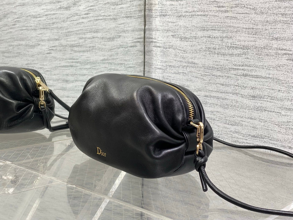 Dior Bow Pouch - Black Supple Lambskin - S3900 - Default Title - View 7