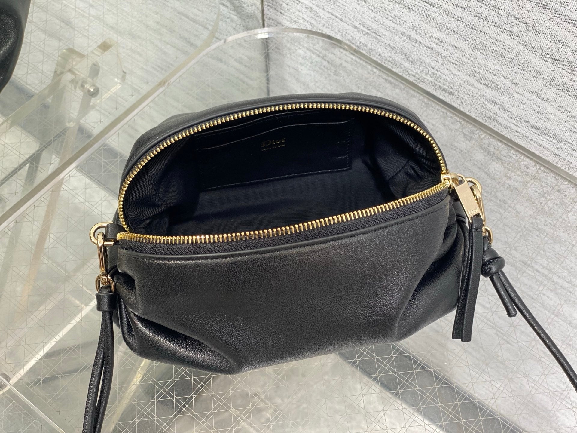 Dior Bow Pouch - Black Supple Lambskin - S3900 - Default Title - View 9