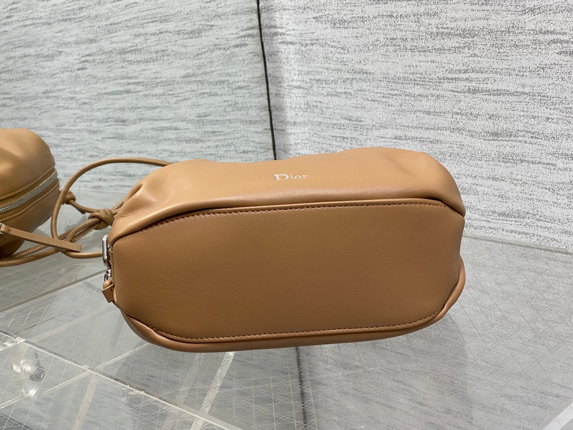 Dior Bow Pouch - Brown Supple Lambskin - S3900 - Default Title - View 7