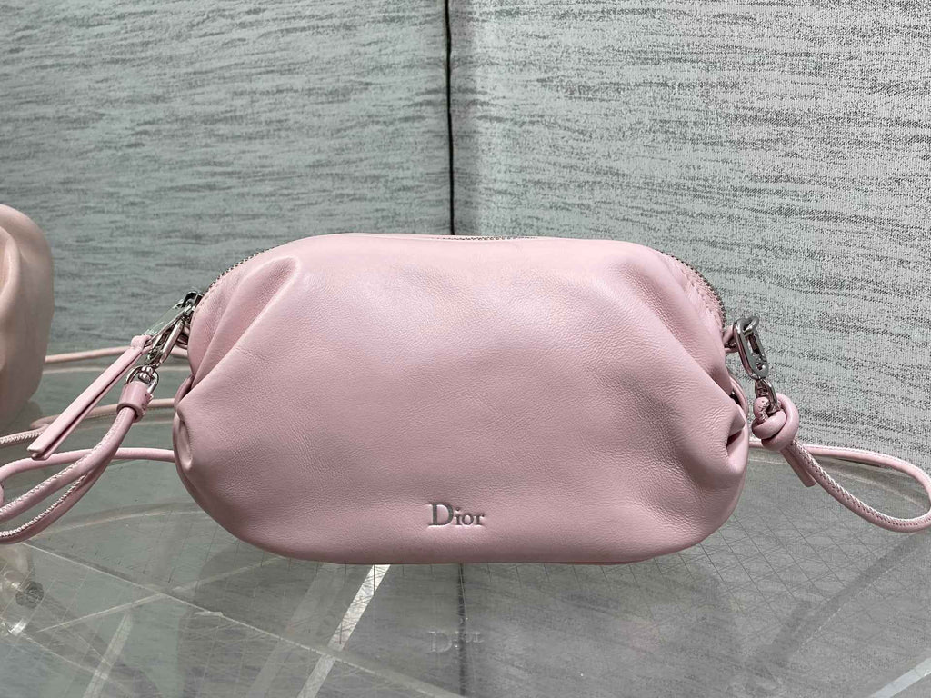 Dior Bow Pouch - Pink Supple Lambskin - S3900 - Default Title - View 2
