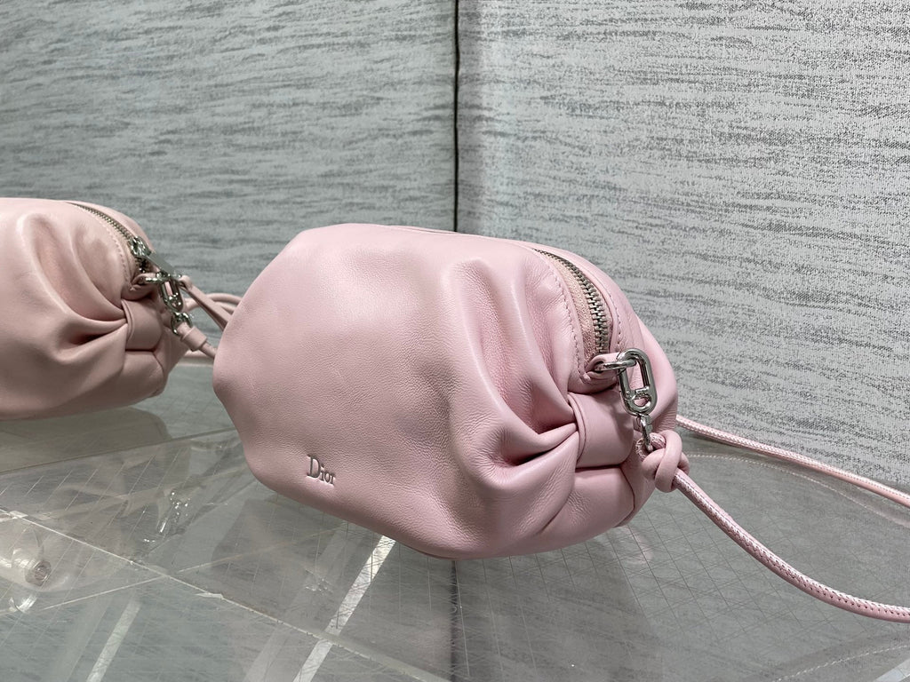 Dior Bow Pouch - Pink Supple Lambskin - S3900 - Default Title - View 7
