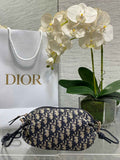 Dior Bow Pouch - Blue Oblique Jacquard - S3900 - Default Title - View 1