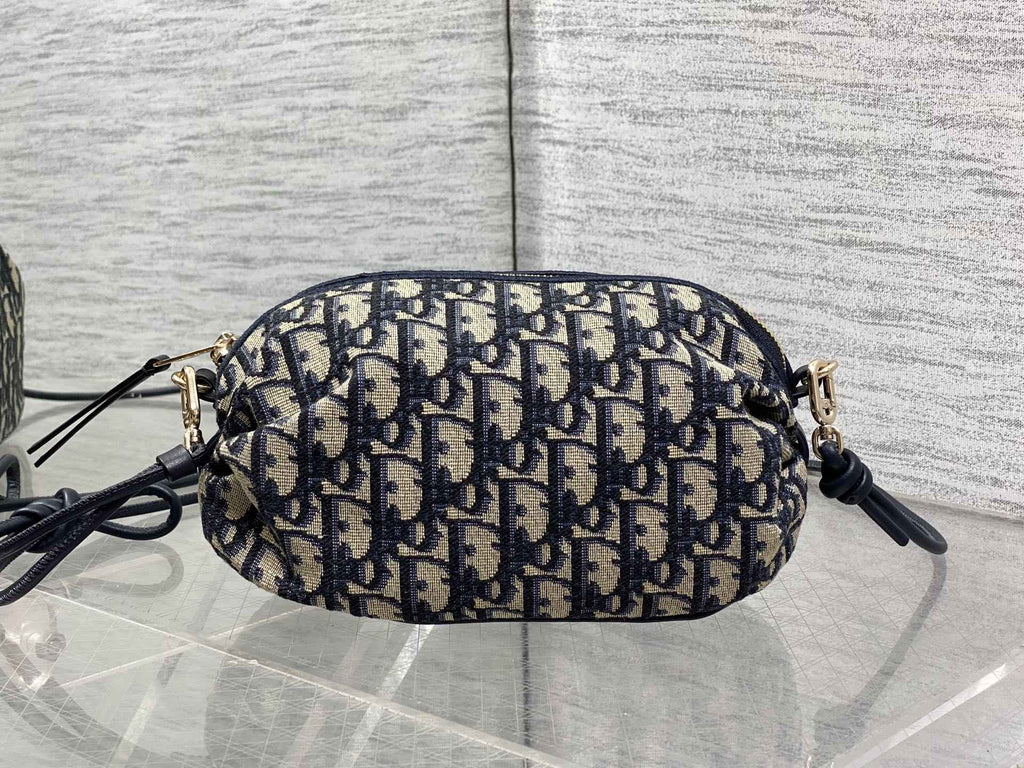 Dior Bow Pouch - Blue Oblique Jacquard - S3900 - Default Title - View 2