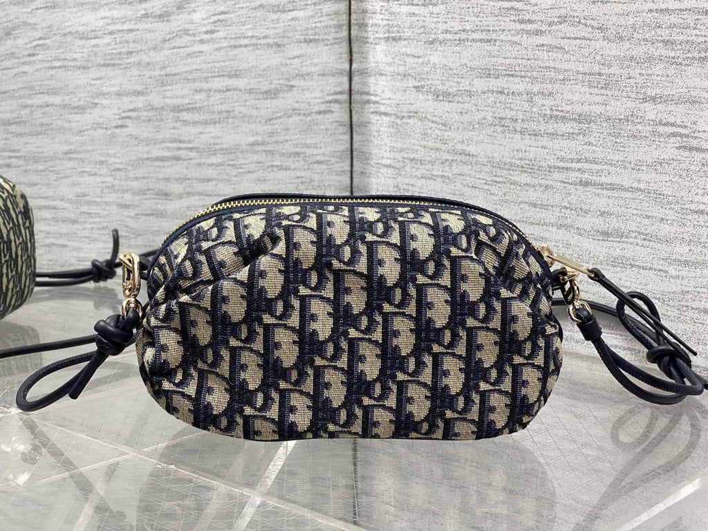 Dior Bow Pouch - Blue Oblique Jacquard - S3900 - Default Title - View 3