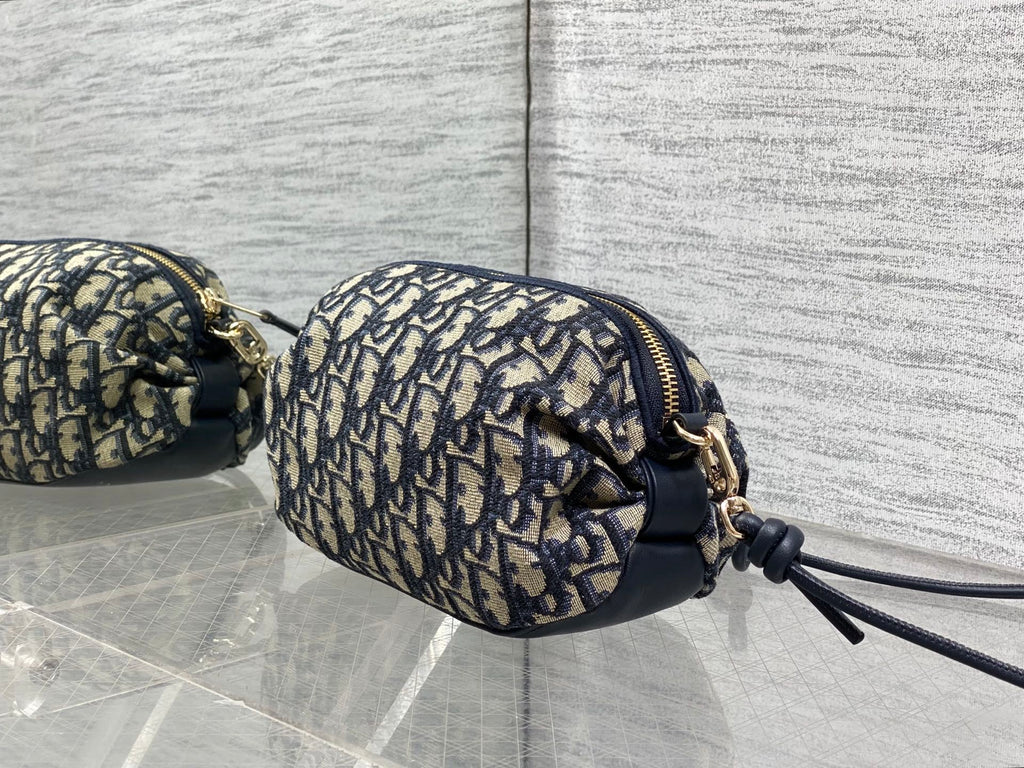 Dior Bow Pouch - Blue Oblique Jacquard - S3900 - Default Title - View 7