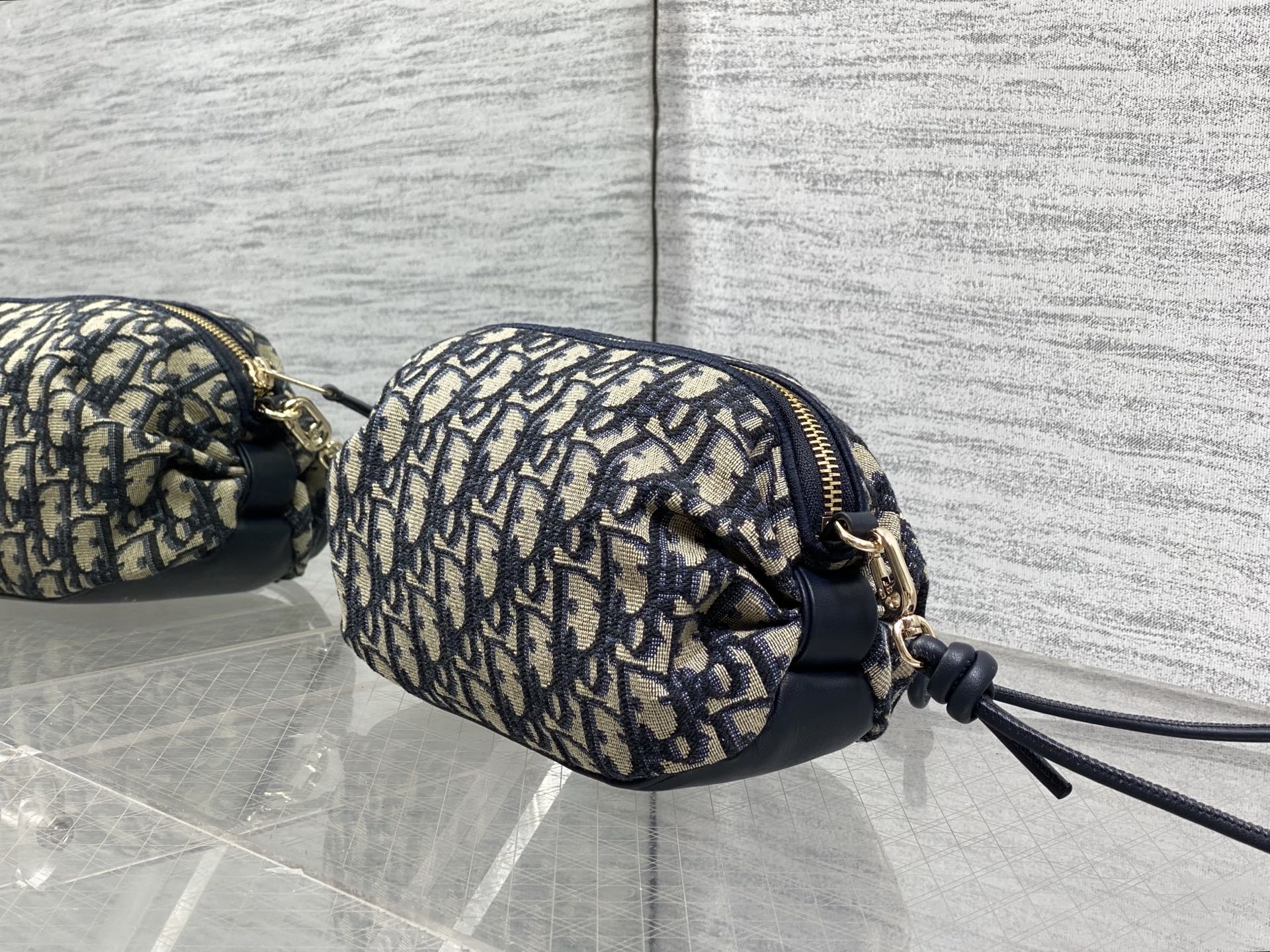 Dior Bow Pouch - Blue Oblique Jacquard - S3900 - Default Title - View 7