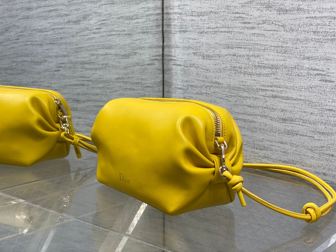 Dior Bow Pouch - Yellow Supple Lambskin - S3900 - Default Title - View 6