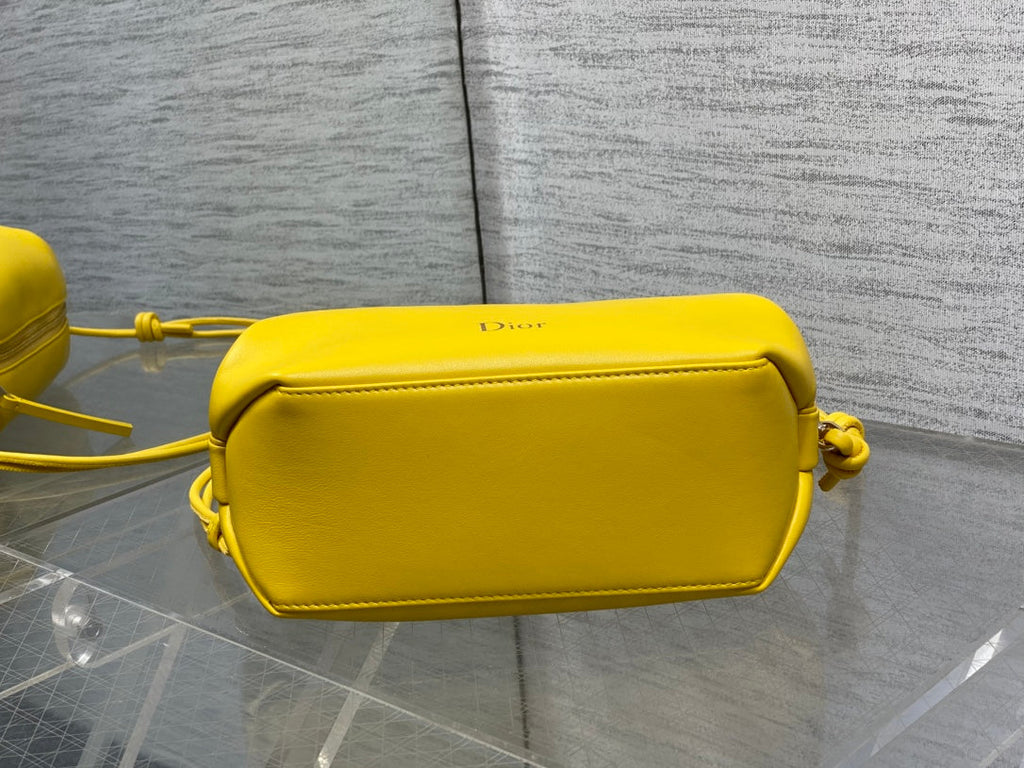 Dior Bow Pouch - Yellow Supple Lambskin - S3900 - Default Title - View 7
