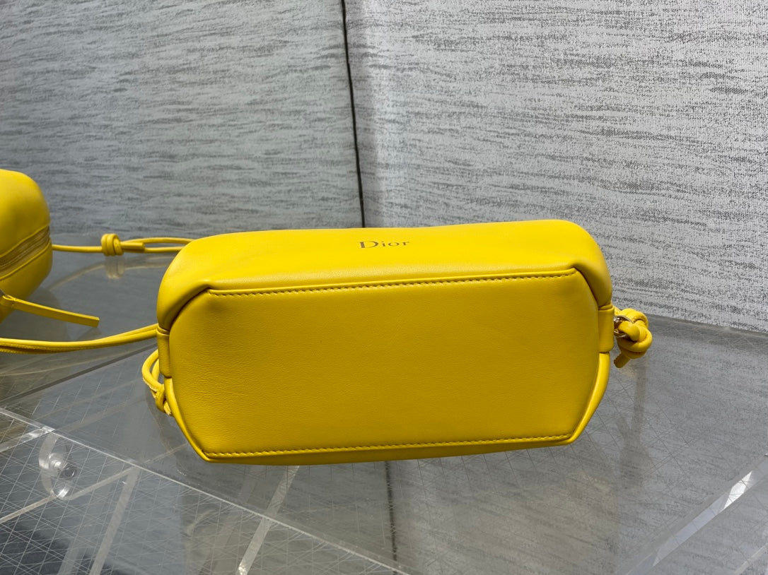 Dior Bow Pouch - Yellow Supple Lambskin - S3900 - Default Title - View 7