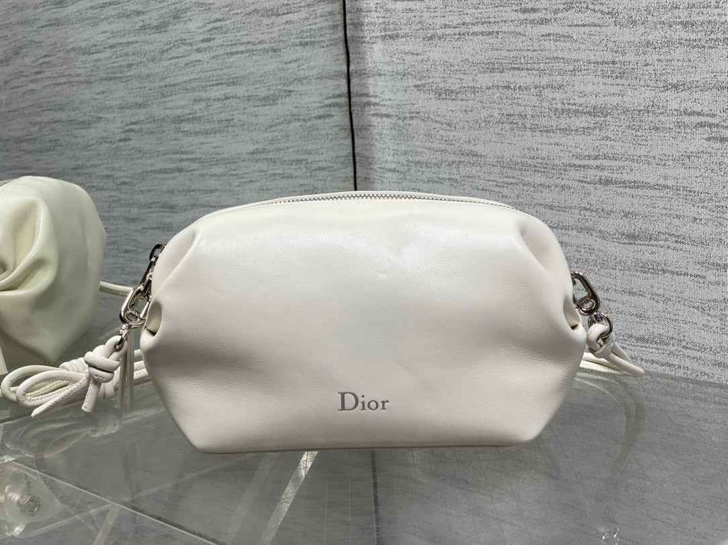 Dior Bow Pouch - White Supple Lambskin - S3900 - Default Title - View 2