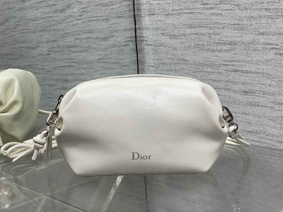 Dior Bow Pouch - White Supple Lambskin - S3900 - Default Title - View 2