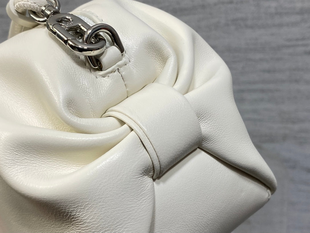 Dior Bow Pouch - White Supple Lambskin - S3900 - Default Title - View 6