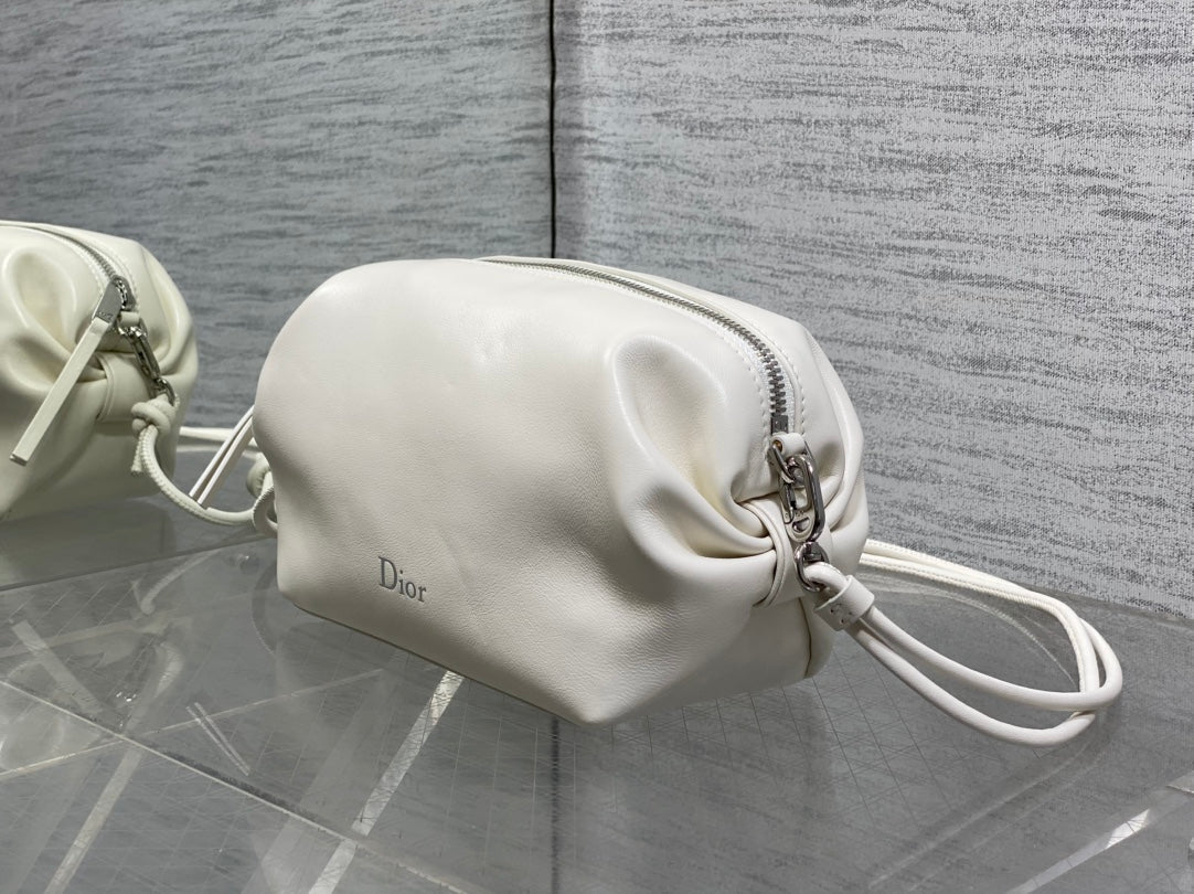 Dior Bow Pouch - White Supple Lambskin - S3900 - Default Title - View 7