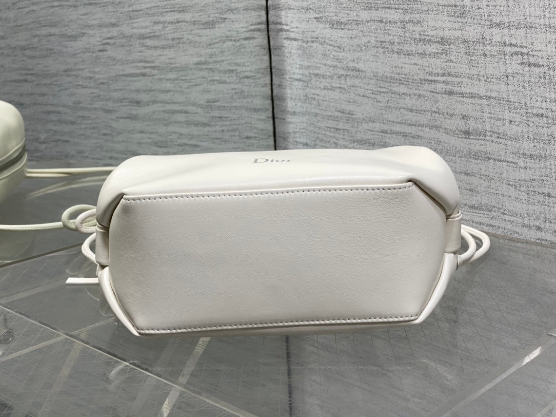 Dior Bow Pouch - White Supple Lambskin - S3900 - Default Title - View 8