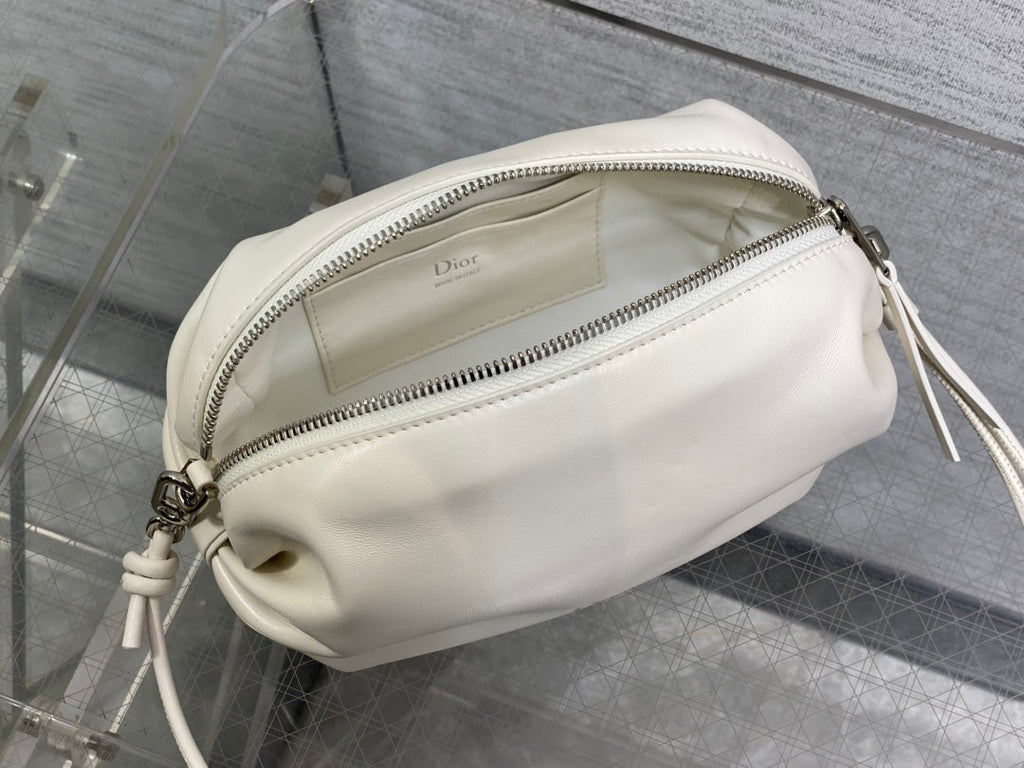Dior Bow Pouch - White Supple Lambskin - S3900 - Default Title - View 9