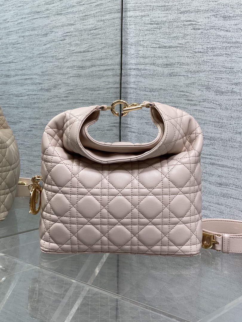 Dior Bucket Bag - Pink Macrocannage Calfskin M1538 - Default Title - View 2