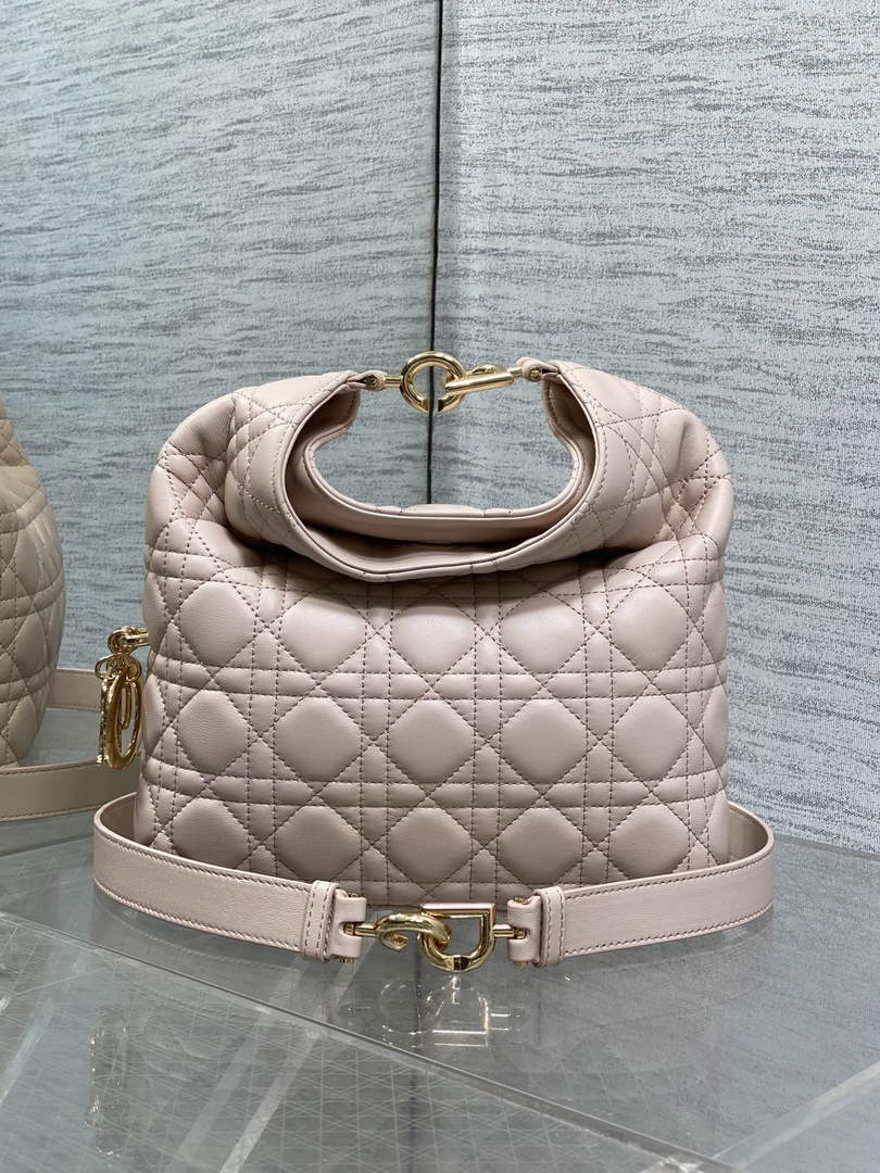 Dior Bucket Bag - Pink Macrocannage Calfskin M1538 - Default Title - View 3