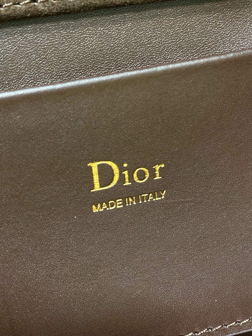 Dior Bucket Bag - Coffee Macrocannage Suede Goatskin M1538 - Default Title - View 10