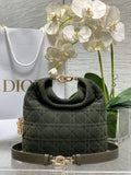 Dior Bucket Bag - Green Macrocannage Suede Goatskin M1538 - Default Title - View 1
