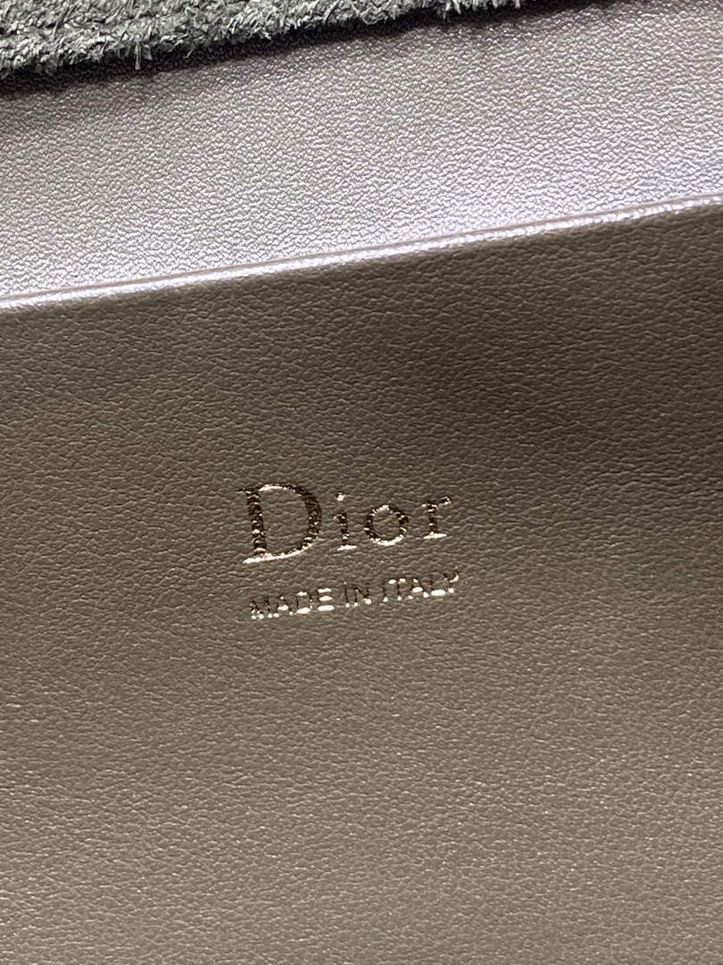 Dior Bucket Bag - Green Macrocannage Suede Goatskin M1538 - Default Title - View 10