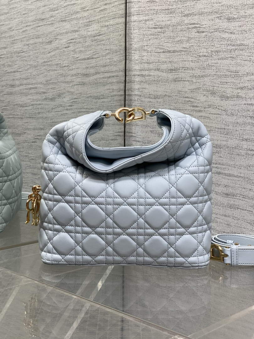 Dior Bucket Bag - Blue Macrocannage Calfskin M1538 - Default Title - View 2