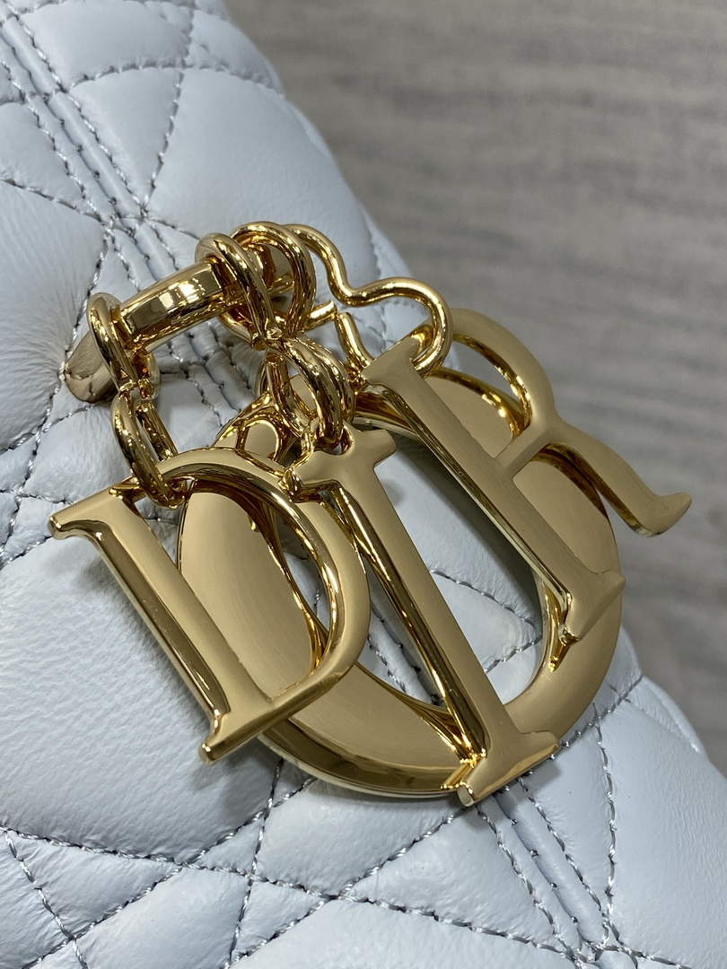 Dior Bucket Bag - Blue Macrocannage Calfskin M1538 - Default Title - View 4