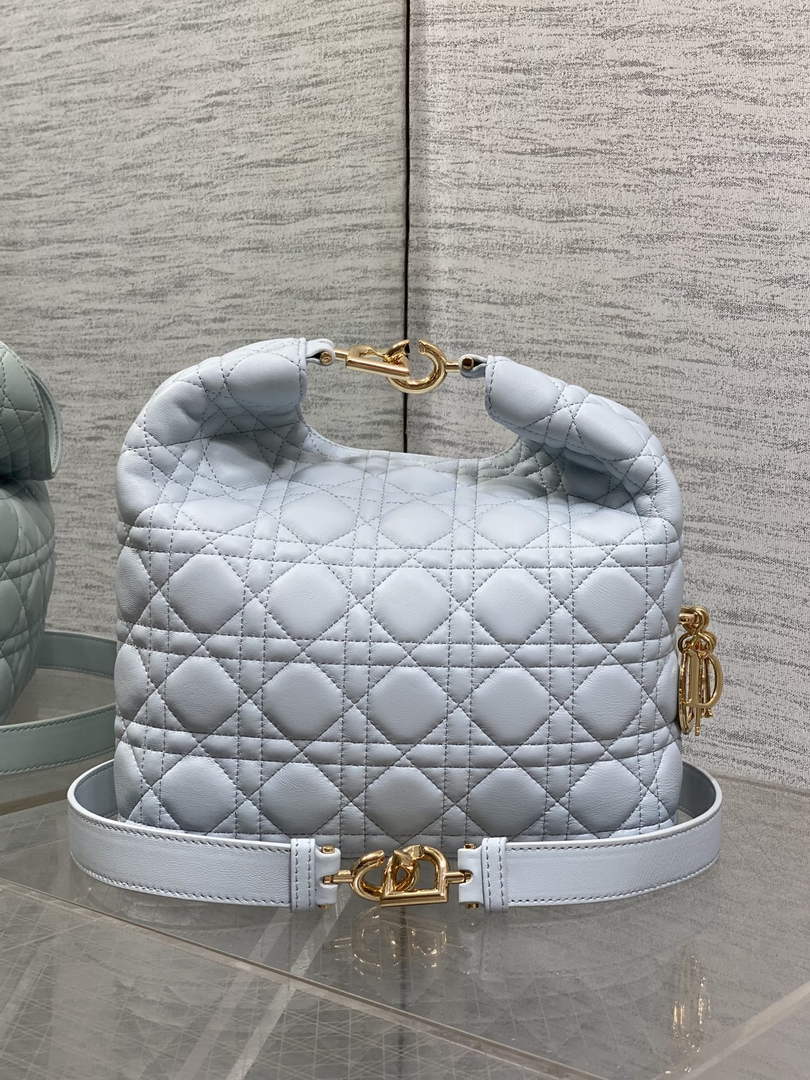 Dior Bucket Bag - Blue Macrocannage Calfskin M1538 - Default Title - View 5