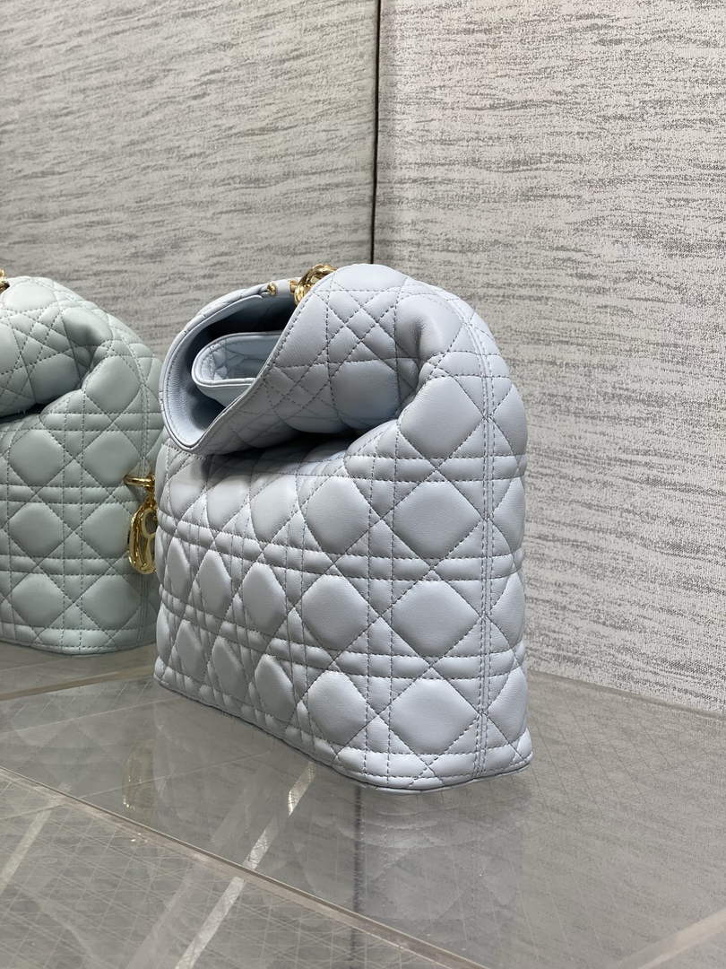 Dior Bucket Bag - Blue Macrocannage Calfskin M1538 - Default Title - View 6