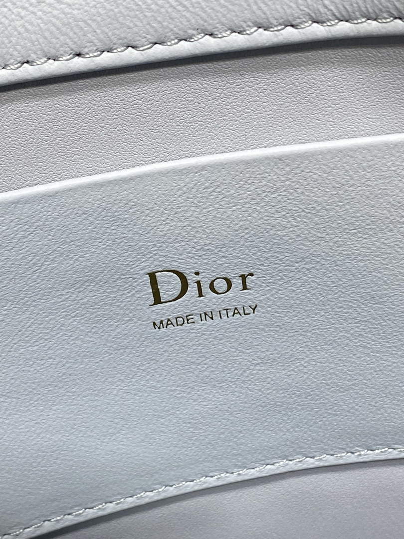 Dior Bucket Bag - Blue Macrocannage Calfskin M1538 - Default Title - View 10