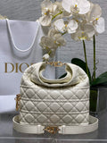 Dior Bucket Bag - White Macrocannage Calfskin M1538 - Default Title - View 1