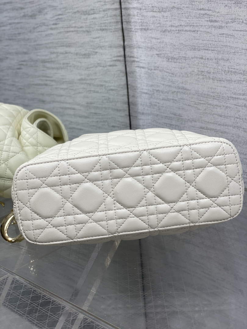 Dior Bucket Bag - White Macrocannage Calfskin M1538 - Default Title - View 8