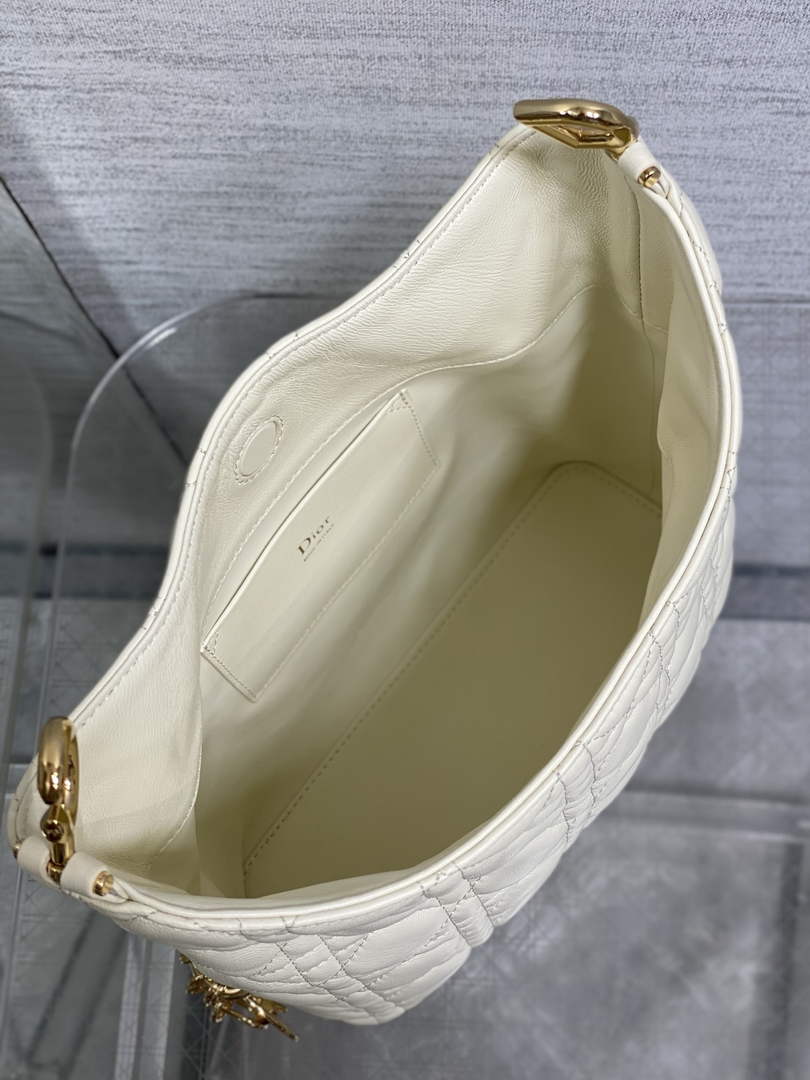 Dior Bucket Bag - White Macrocannage Calfskin M1538 - Default Title - View 9