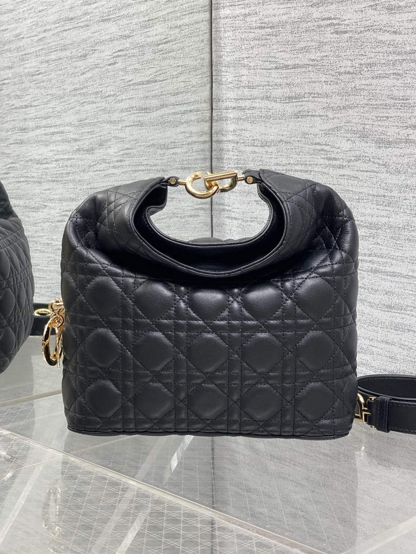 Dior Bucket Bag - Black Macrocannage Calfskin M1538 - Default Title - View 2