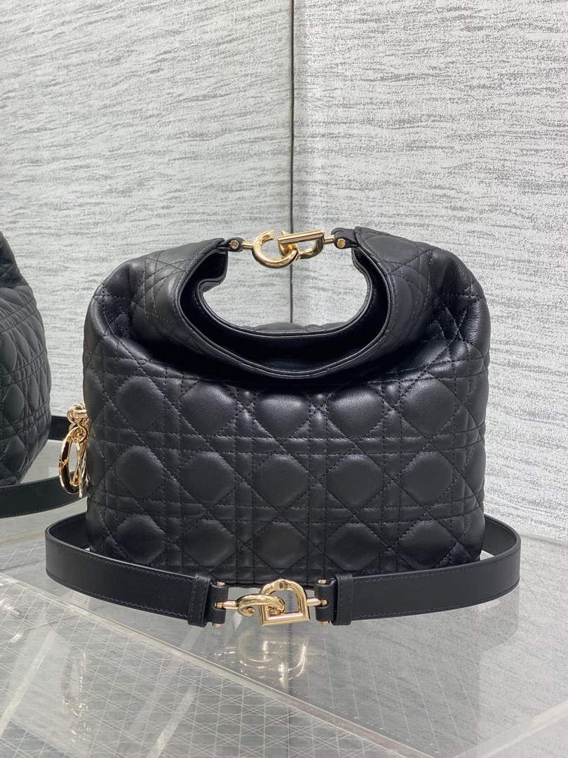 Dior Bucket Bag - Black Macrocannage Calfskin M1538 - Default Title - View 3