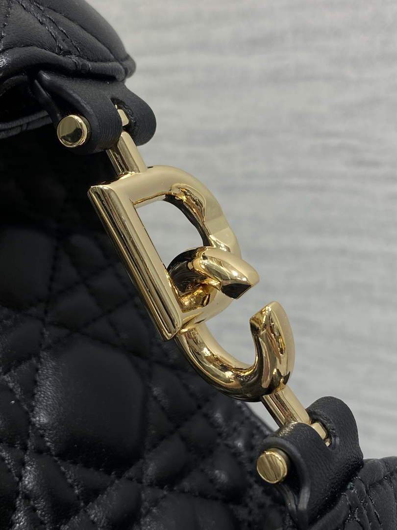 Dior Bucket Bag - Black Macrocannage Calfskin M1538 - Default Title - View 5