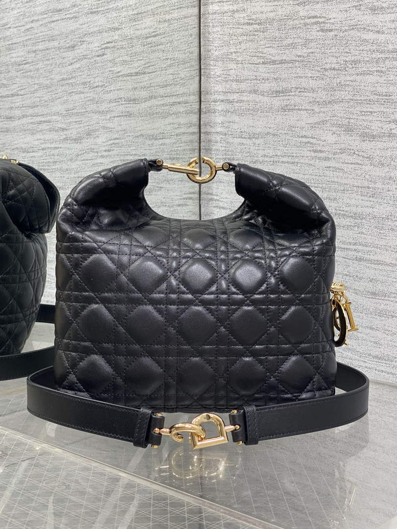 Dior Bucket Bag - Black Macrocannage Calfskin M1538 - Default Title - View 6