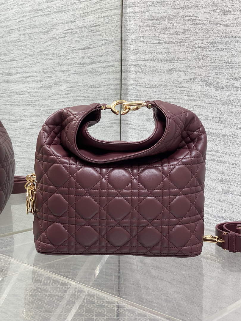 Dior Bucket Bag - Red Macrocannage Calfskin M1538 - Default Title - View 2