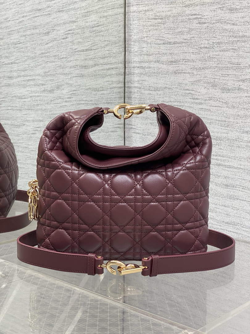 Dior Bucket Bag - Red Macrocannage Calfskin M1538 - Default Title - View 3