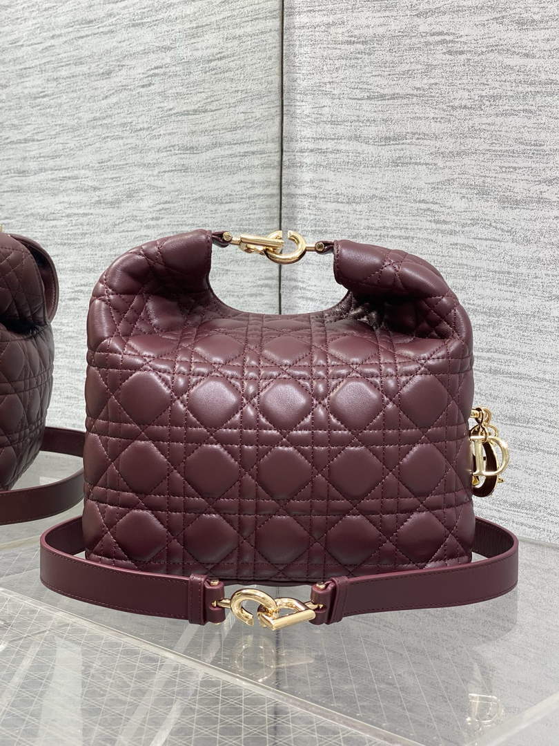 Dior Bucket Bag - Red Macrocannage Calfskin M1538 - Default Title - View 6