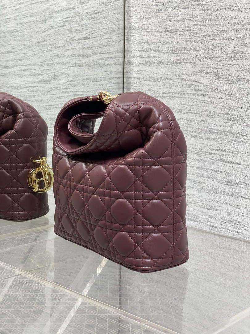 Dior Bucket Bag - Red Macrocannage Calfskin M1538 - Default Title - View 7
