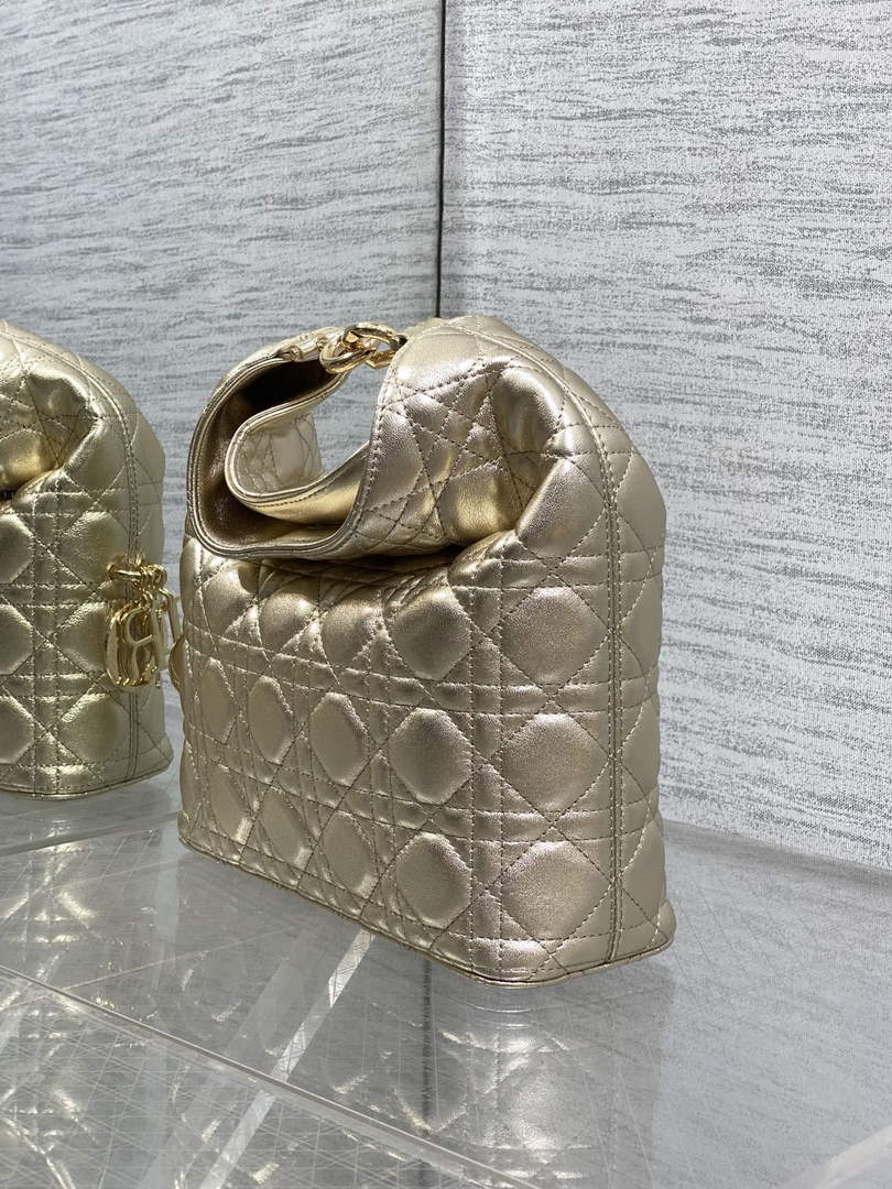 Dior Bucket Bag - Gold Macrocannage Calfskin M1538 - Default Title - View 7