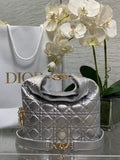 Dior Bucket Bag - Silver Macrocannage Calfskin M1538 - Default Title - View 1