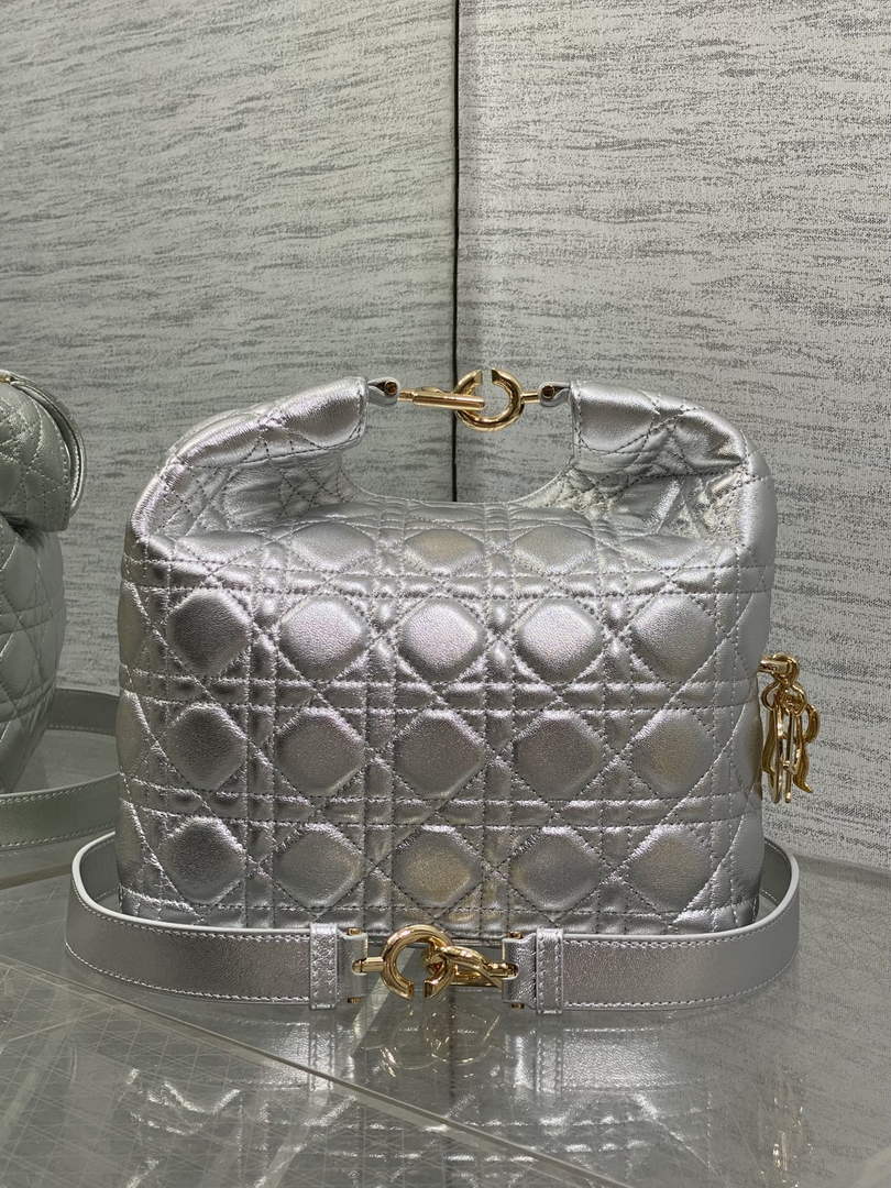 Dior Bucket Bag - Silver Macrocannage Calfskin M1538 - Default Title - View 6