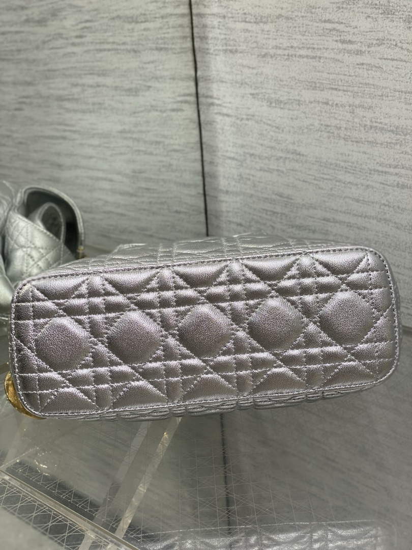 Dior Bucket Bag - Silver Macrocannage Calfskin M1538 - Default Title - View 8