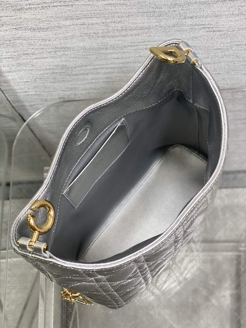Dior Bucket Bag - Silver Macrocannage Calfskin M1538 - Default Title - View 9