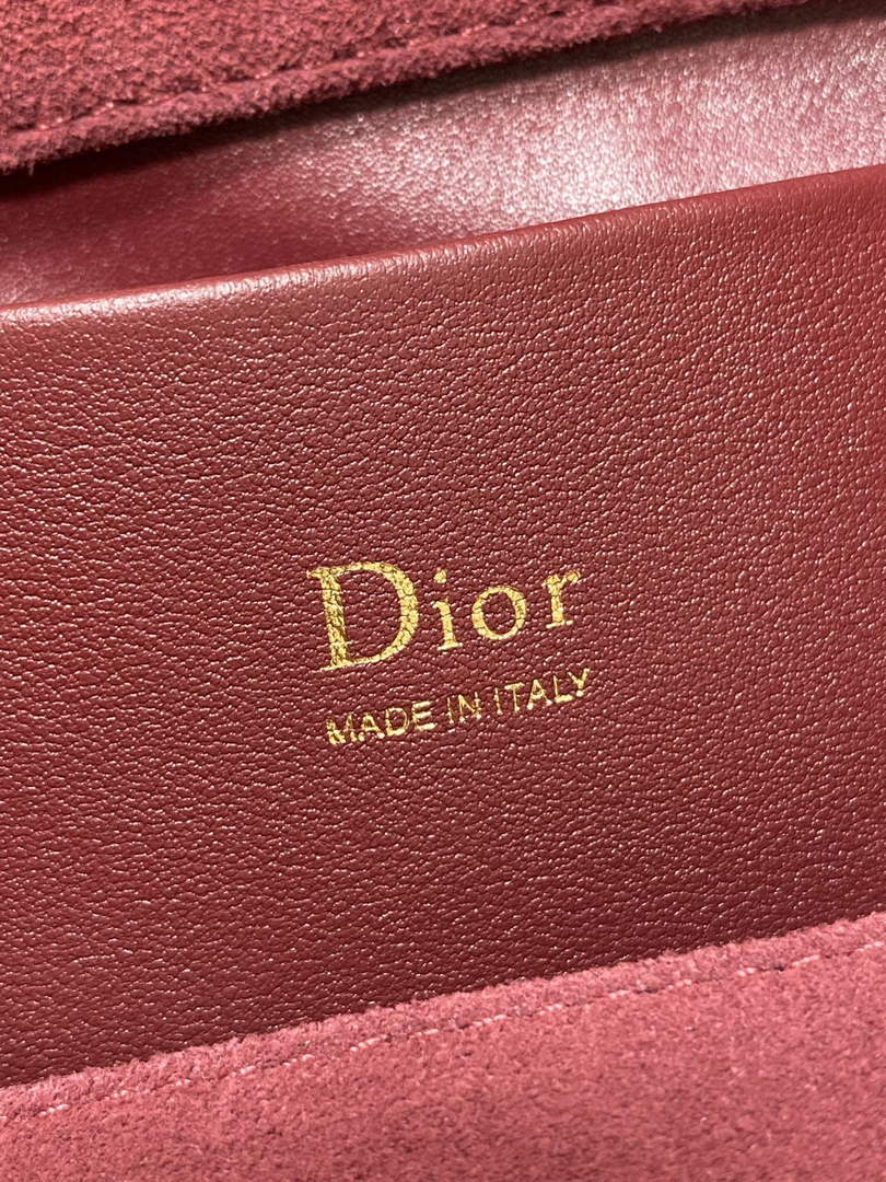 Dior Bucket Bag - Red Macrocannage Suede Goatskin M1538 - Default Title - View 10