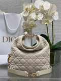 Dior Bucket Bag - Beige Macrocannage Suede Goatskin M1538 - Default Title - View 1