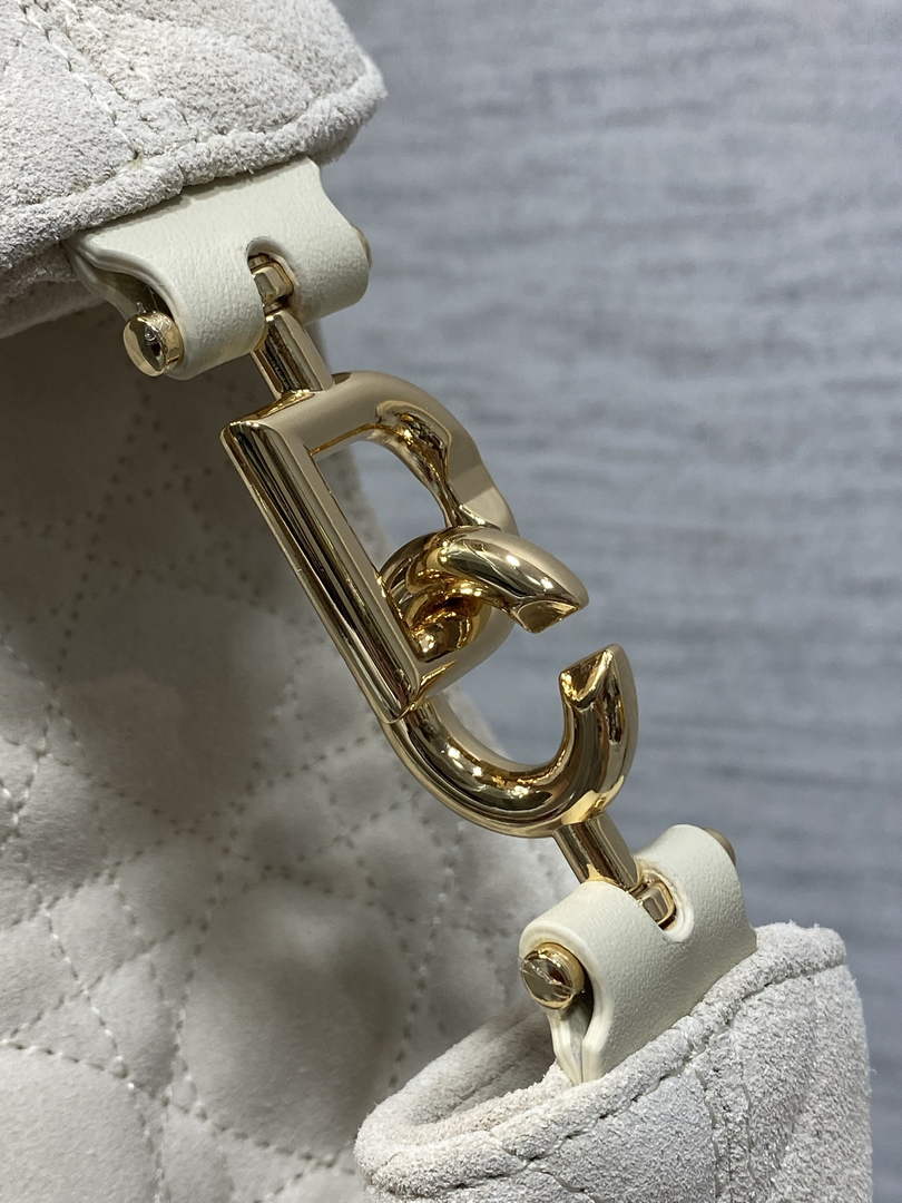 Dior Bucket Bag - Beige Macrocannage Suede Goatskin M1538 - Default Title - View 5