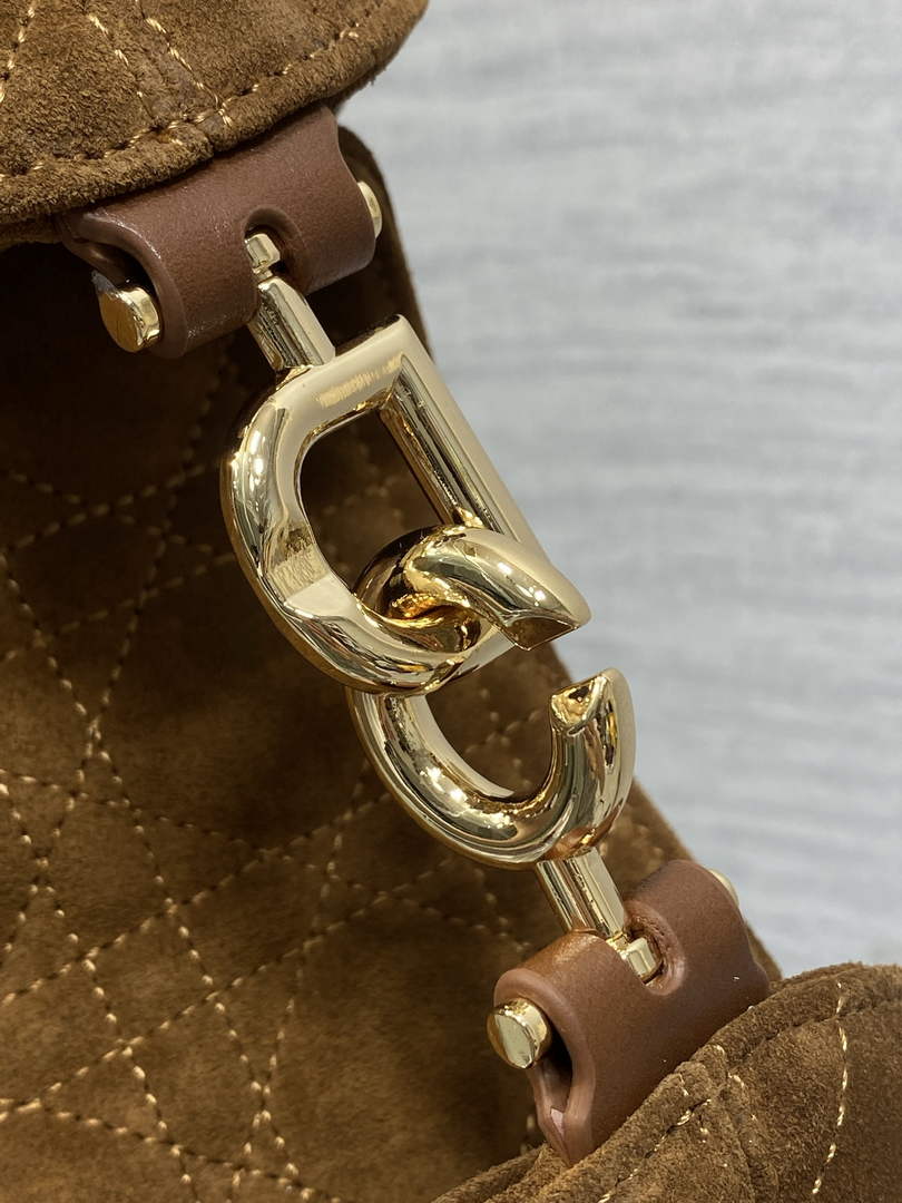 Dior Bucket Bag - Brown Macrocannage Suede Goatskin M1538 - Default Title - View 5