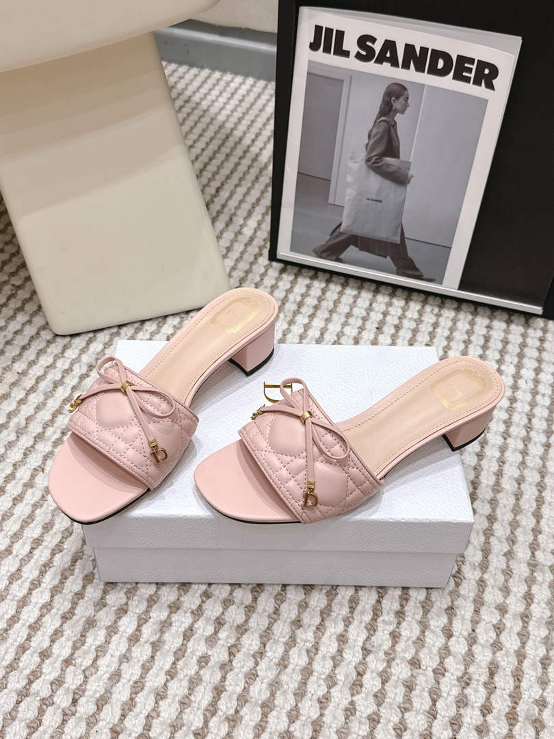 Dior Cannage Heeled Slide for Women KCO5461